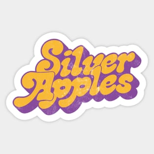 Silver Apples / Vintage Style Fan Artwork Sticker